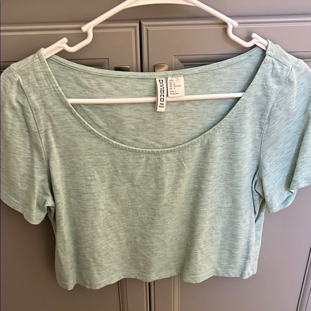 Mint green Cropped Top. Womens size large